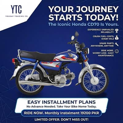 Honda CD 70 Installment | New Honda CD70 Bike | Zero Down Payment