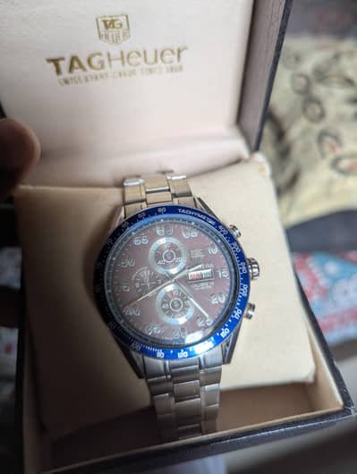 Luxury Men's Stainless Steel Wrist Watch with Box