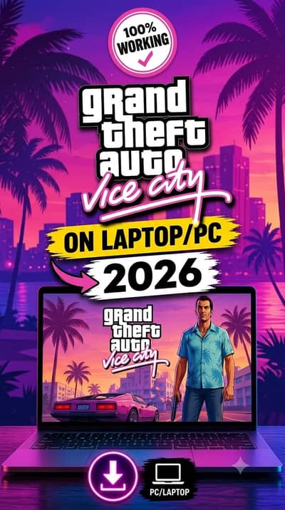 GTA VICE CITY PC/LAPTOP MAE KRWAYE ALL OVER PAKISTAN DELIVERY
