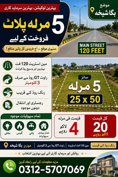 Plot For Sale in GT Road Rawat Bagha Shekha