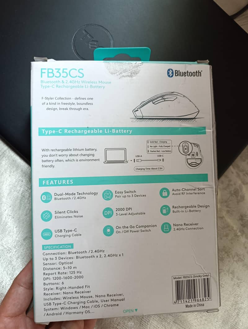 Bluetooth mouse A4tech FB35CS 4