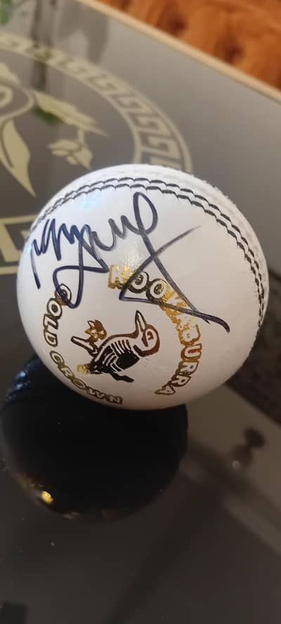 A Autogrpahed Ball By Legend M. Yousaf Cricketer.