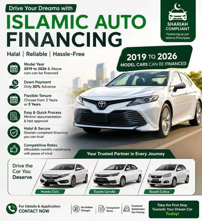 Car On Installments With Just 30% Down Payment Only 2019-2026 Models
