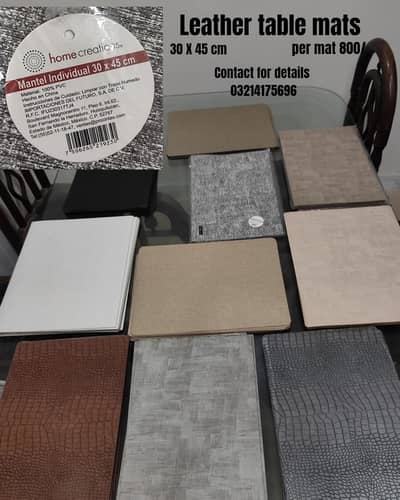 UPVC leather table mats-Dining table mat-table mats-Mats bulk quantity