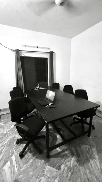 6 Chair with 8 feet length and 4feet wreath conference table