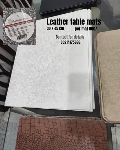 Mats-leather & UPVC table mat-Upvc table mats-Leather table mats