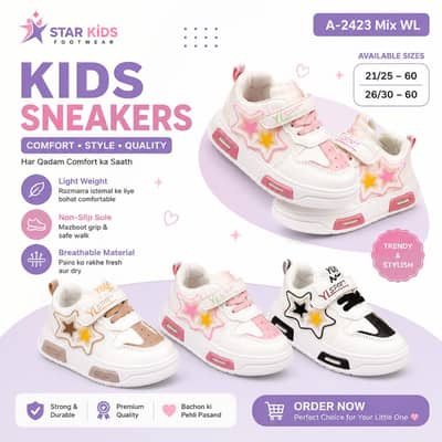 imported kids sneakers boys & girls