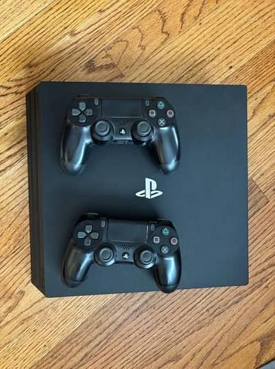 PS4 pro with 2 original controllers