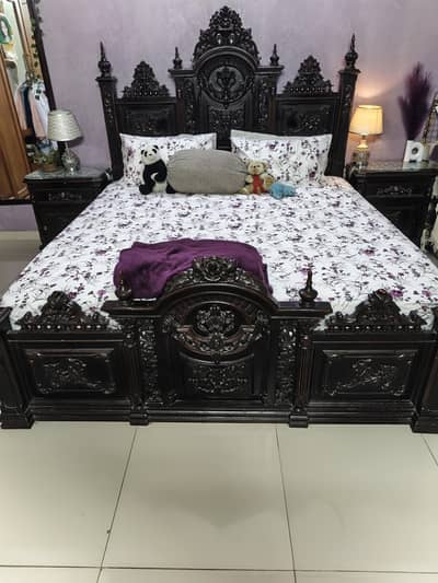 bed set one bed two side table one dressing table