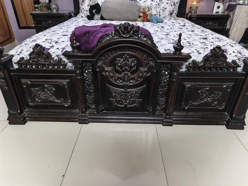bed set one bed two side table one dressing table 1
