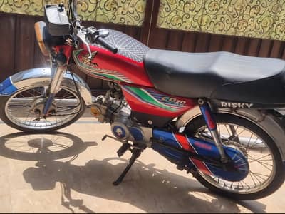 Honda CD 70 2017 Model | Red Color | Good Condition
