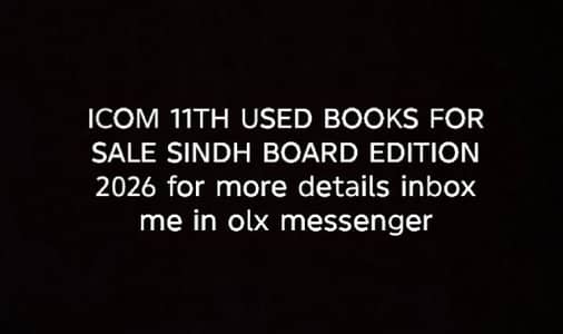 ICOM book 11th class used book sindh board edition