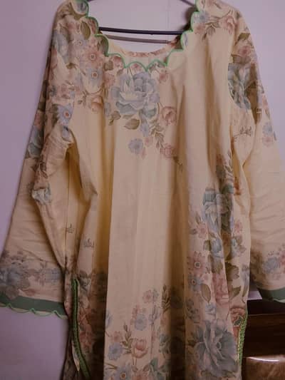three piece lawn stitched suit size large only for khi buyers