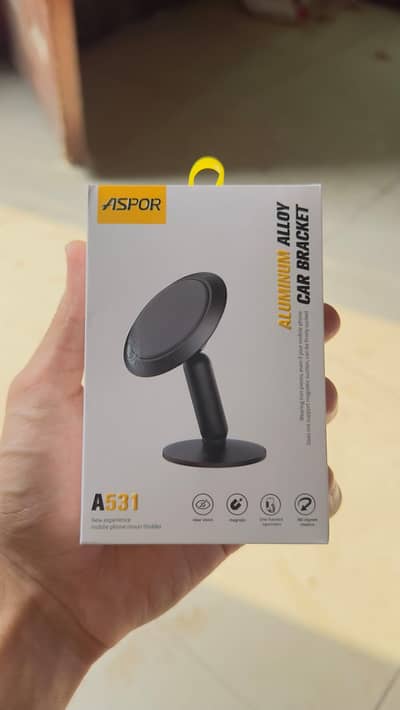 ASPOR A531 Magnetic Car Mobile Holder | 360° Rotation | Strong Grip