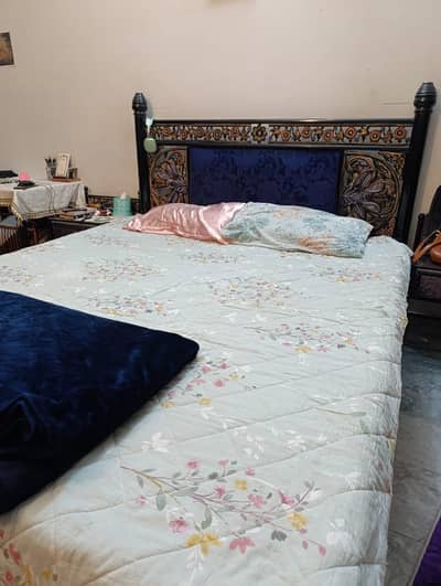Double bed with 7 inches thick mattress