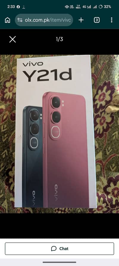Vivo y21d 4+4 128GB