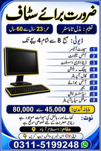 #urgent #need#staff#office work