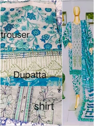 Branded 3piece Lawn suit