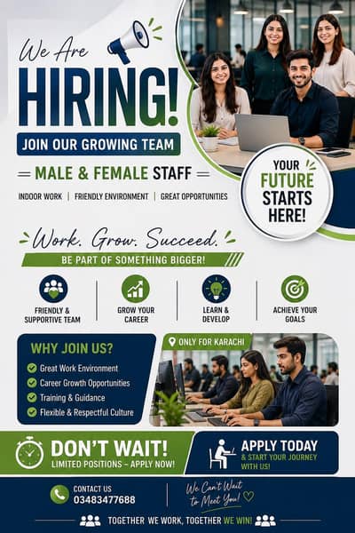Indoor Office Work || Male & Female || Office Work || Part /Full Time