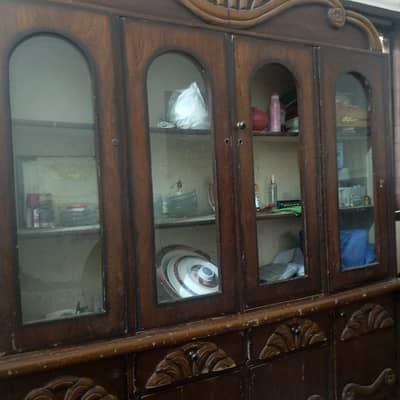 show case old solid wood