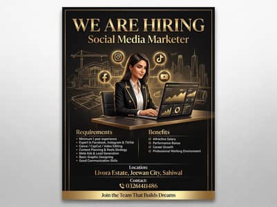Social Media Marketer Required – Livora Estate | Sahiwal