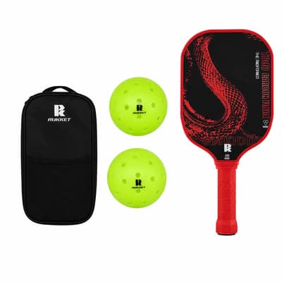 Powkiddy T800 16 mm Carbon Fiber Pickleball Paddle Set