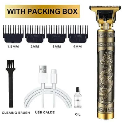 Multi-Function Electric Hair Clipper with Oil & Cleaning Brush