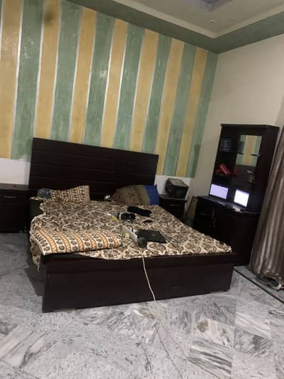 double bed with dressing table and matress  03271069044