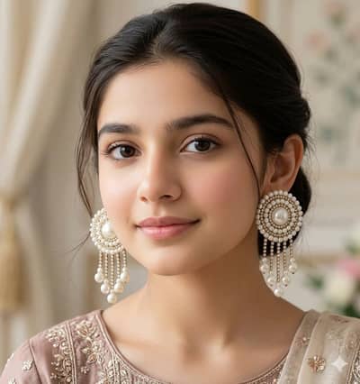 Handmade Pearl Jhumka Earrings | Bridal Earrings | New