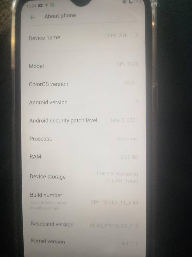 OPPO A1k 6