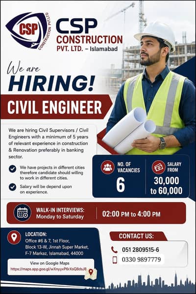 Civil Supervisor /Civil Engeenior