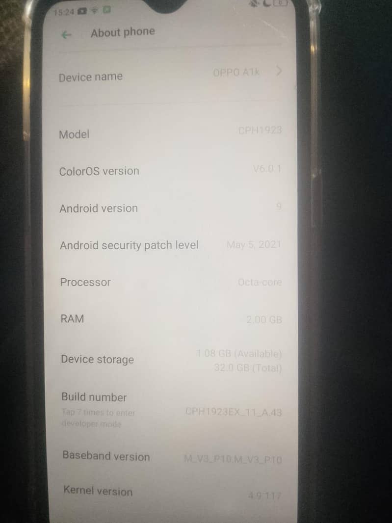 OPPO A1k 8