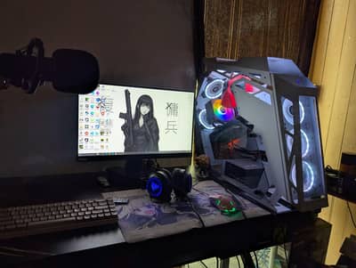 gaming PC setup working PC 3d animation editing Ryzen processor rtx