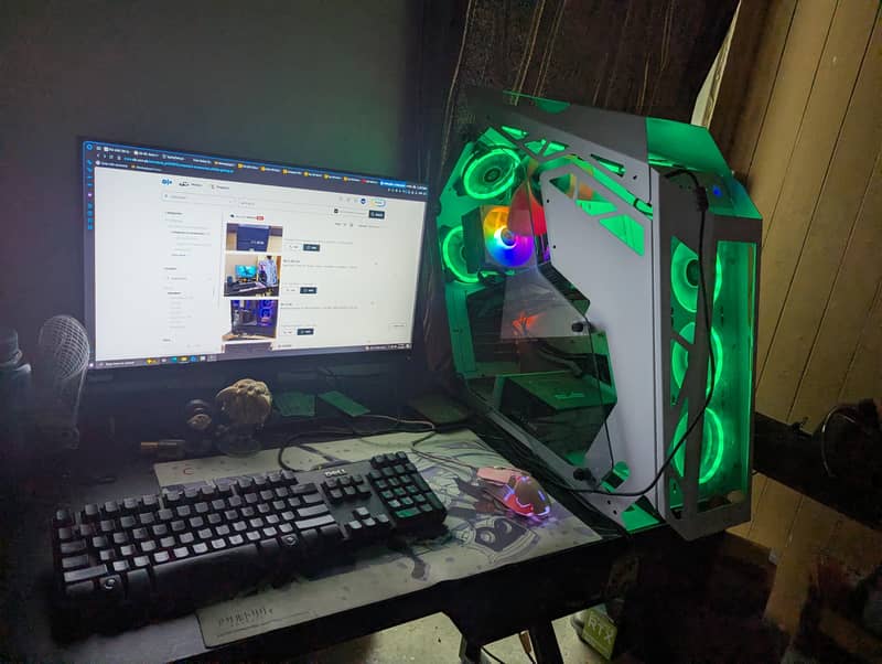 gaming PC setup working PC 3d animation editing Ryzen processor rtx 2