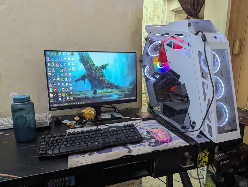 gaming PC setup working PC 3d animation editing Ryzen processor rtx 4