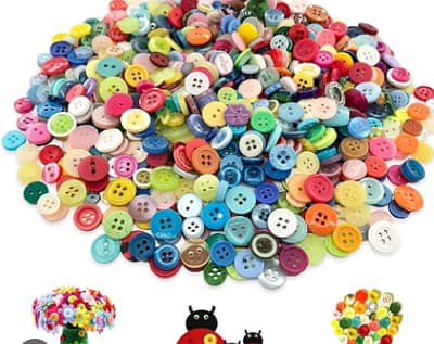 muticolour buttons pack of 50 buttons