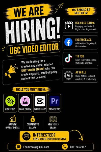 Hiring as a experience video editor