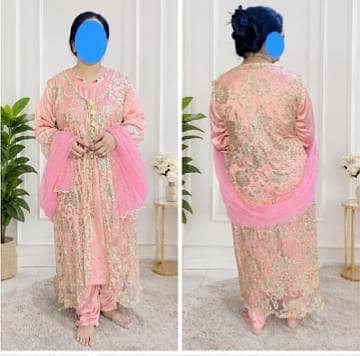 heavy pink formal suit 3 piece- wedding pary wear