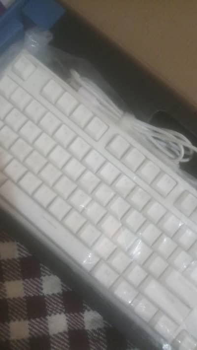 ARGB White Red Switches Keyboard.