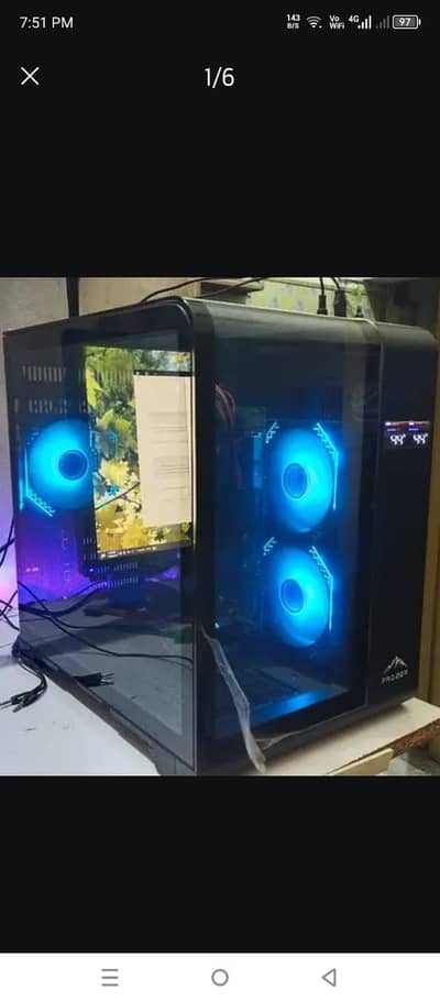 Full gaming setup gaming pc keyboard mouse headphones
