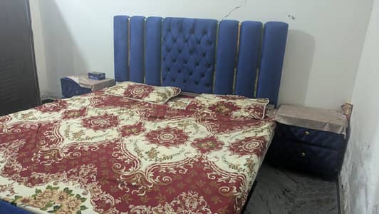 Bed with mattress plus 2 side tables