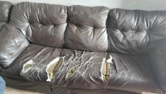 7 seater sofa condition used photo me dekh len