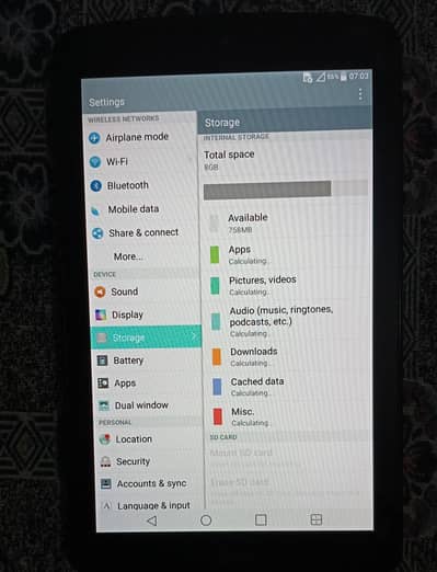 LG Tab 8gb