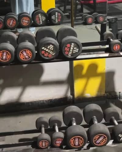used dumbells rubber coated for sale