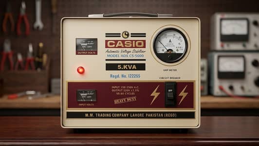 5KVA Stabilizer | Full House/2 ACs Load | 100% Copper | 4 Rly | 10/10