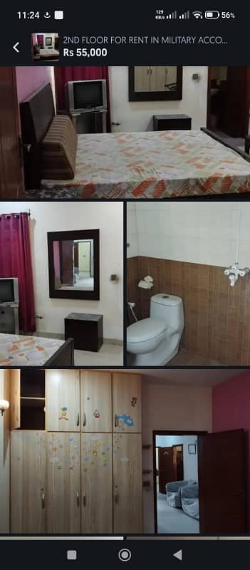 Furnished 8 Marla upper portion available for rent