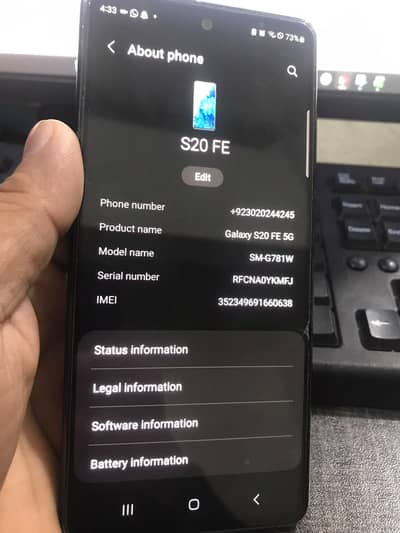 Samsung Mobile S20 FE 6/128 Non PTA