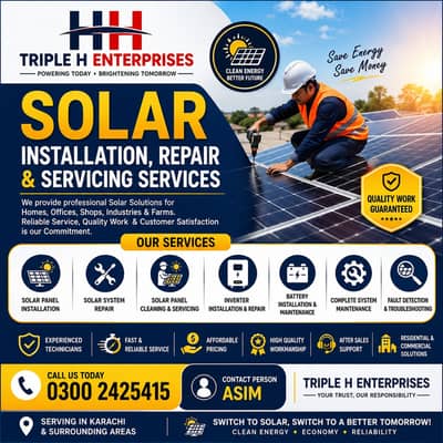 Solar Panel Installation | Solar Repair | Inverter & Battery Services