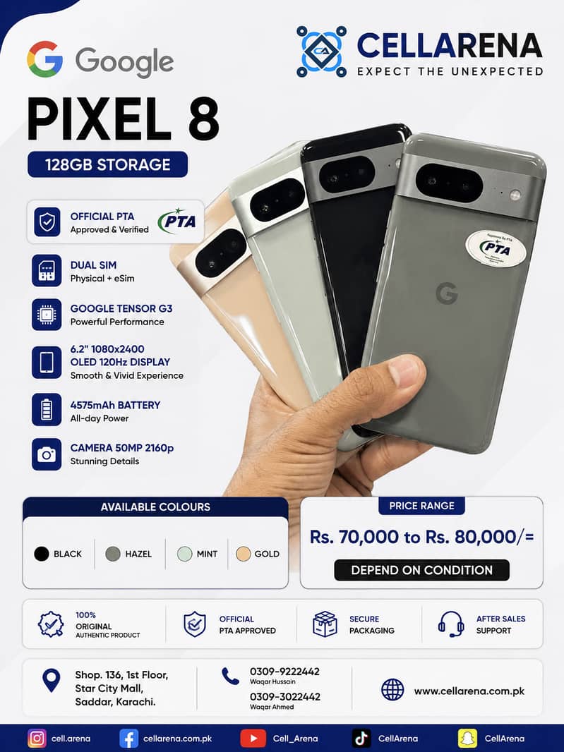 GOOGLE PIXEL 8 - CELLARENA 0