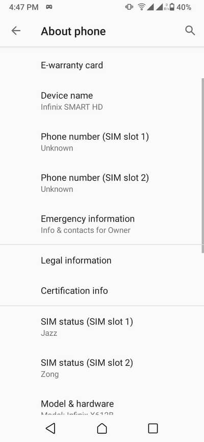 argent sell Infinix smart mobile 6000